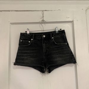 allsaints denim shorts